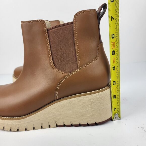 Cole Haan Zerogrand City Wedge Chelsea Boots British Tan Women’s Size 10.5 B - Picture 3 of 15